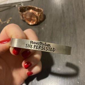 Woman’s motivational bracelet